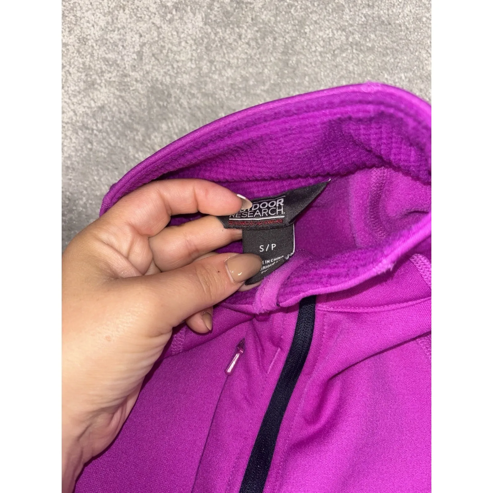 Outdoor Research Radiant Hybrid Jacket Womens Small Full Zip Fleece‎ Lined ** Purple - Image 7