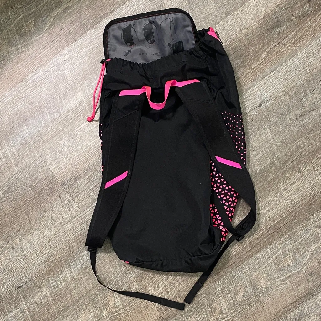 The North Face  Black and Pink Geometric Backpack - Image 4