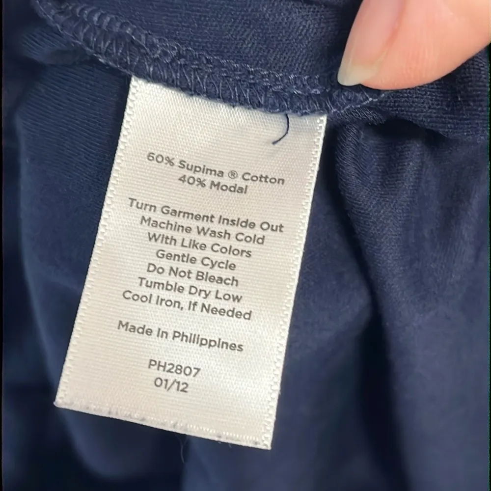 Imperfect Talbots top gold buttons side slits supima cotton blend medium petite - Image 9