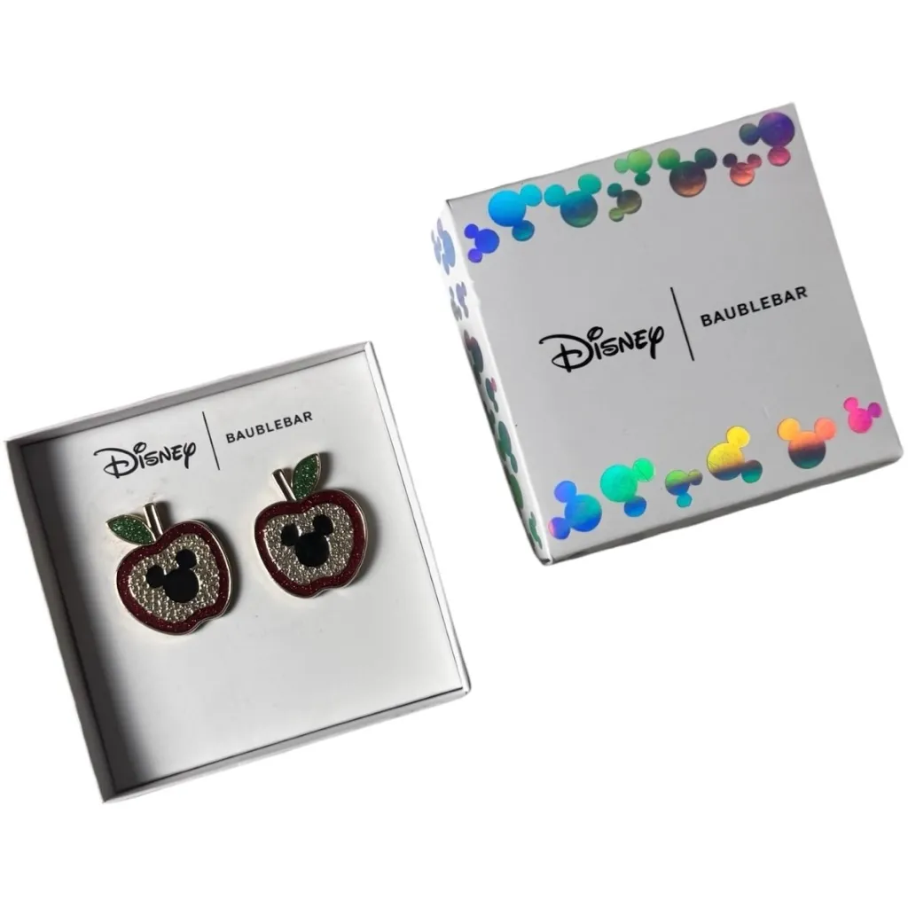 Disney BaubleBar Apple Earrings New in Box - Image 5