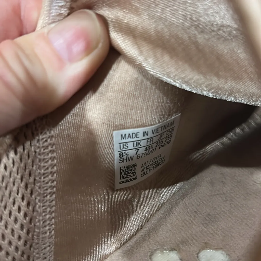 Adidas Pink Sneakers with White Stripes and Adidas drawstring dust bag - Image 3