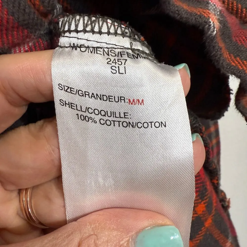 Woolrich Brown Plaid Button Down Shaket Sz M - Image 10