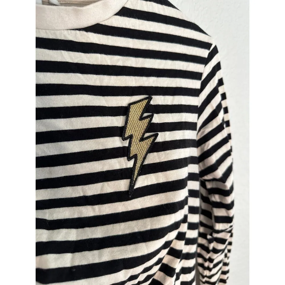 H&M Lightning Bolt Stripe Long Sleeve Top Tee XS Superhero Shazam Y2K Cosplay - Image 3