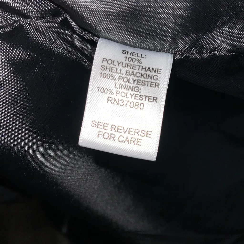 Cato Black Faux Leather Moto Jacket with Zipper Accents XL - Image 12