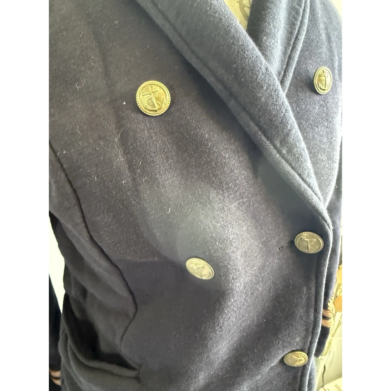 Denim & Supply Ralph Lauren Blue Double Breasted Yachting Military Jacket Size L Size L - Image 3