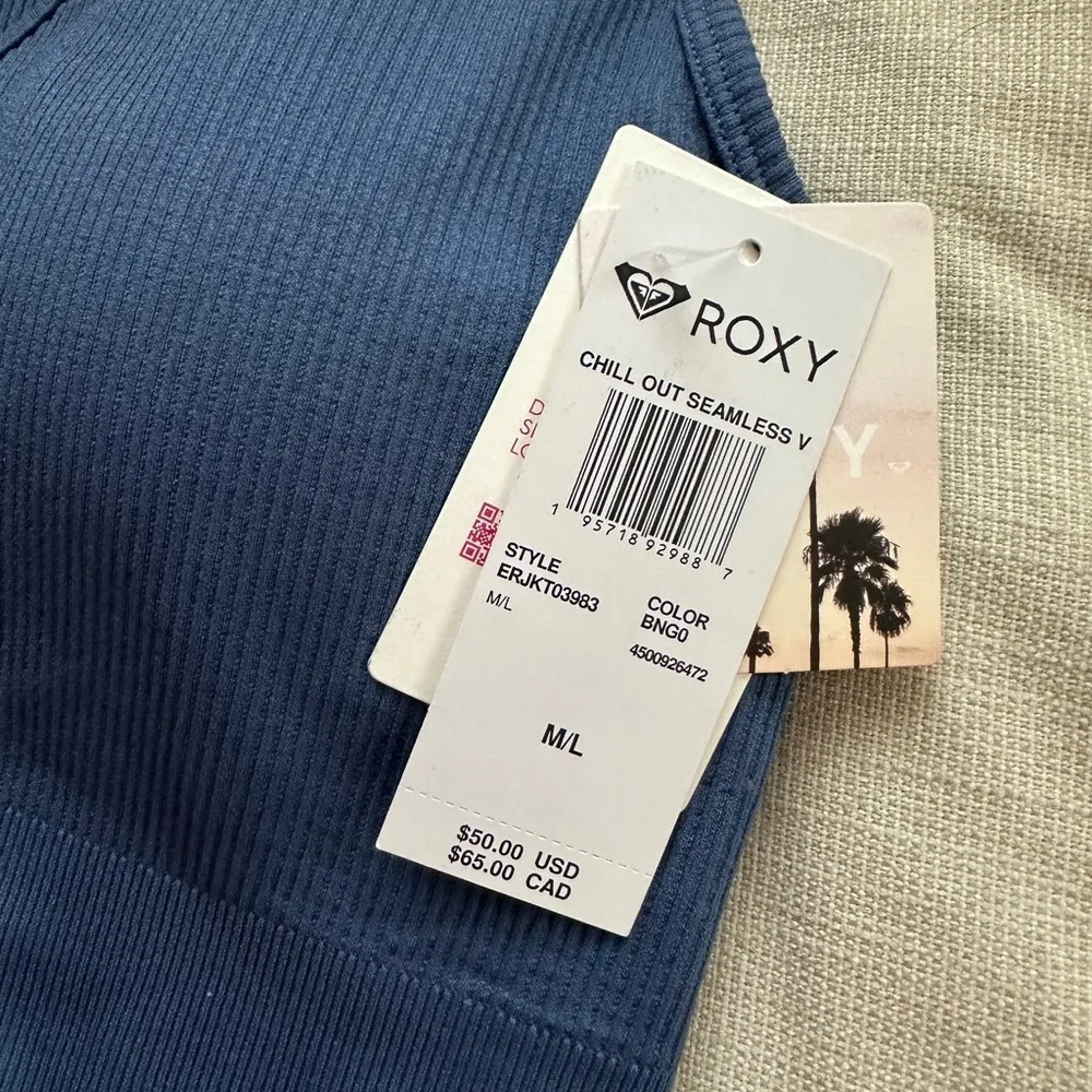 NWT ROXY Chill Out Seamless V Neck Sport Bra M/L - Image 5