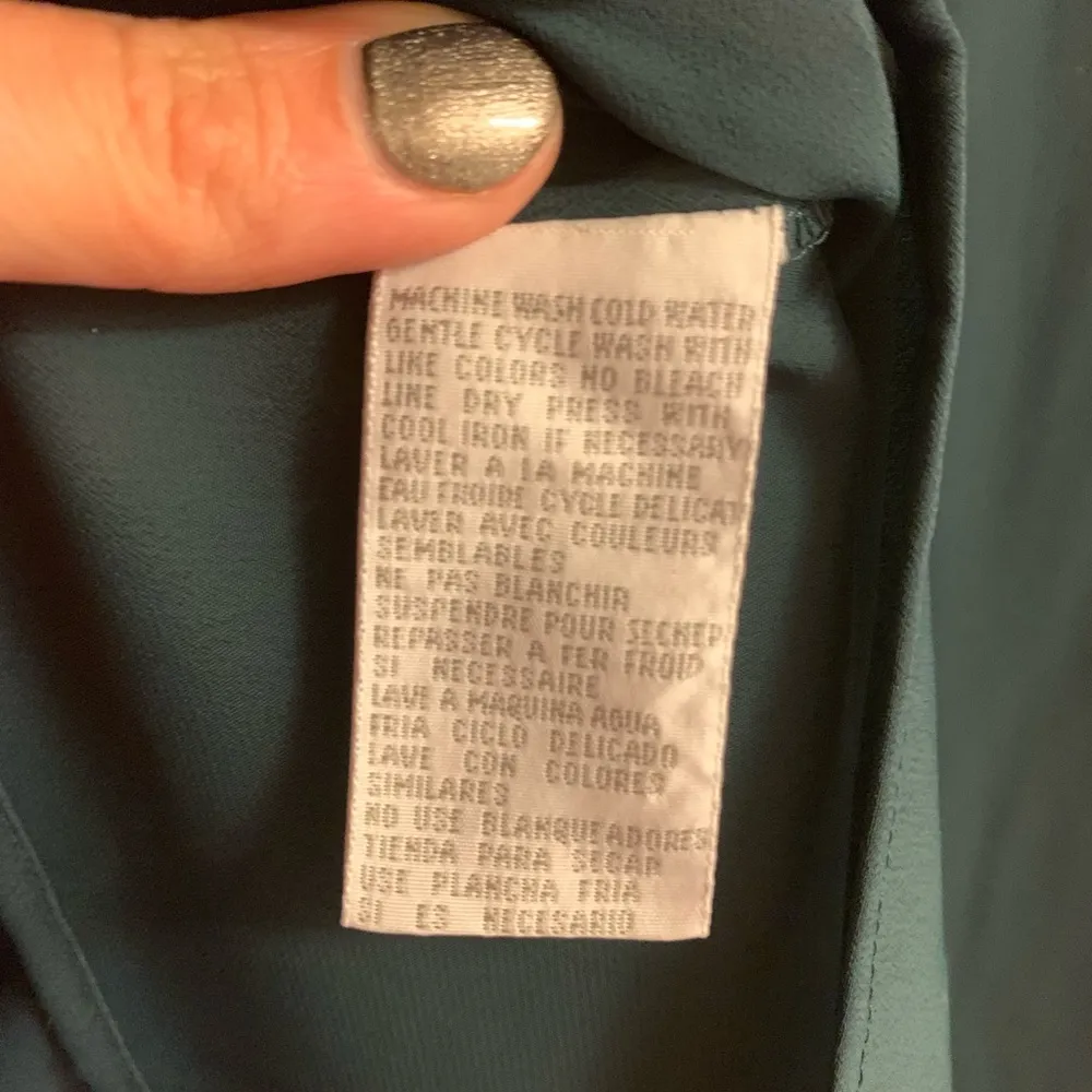 80/90s Jones New York button neck sheer blouse - Image 6