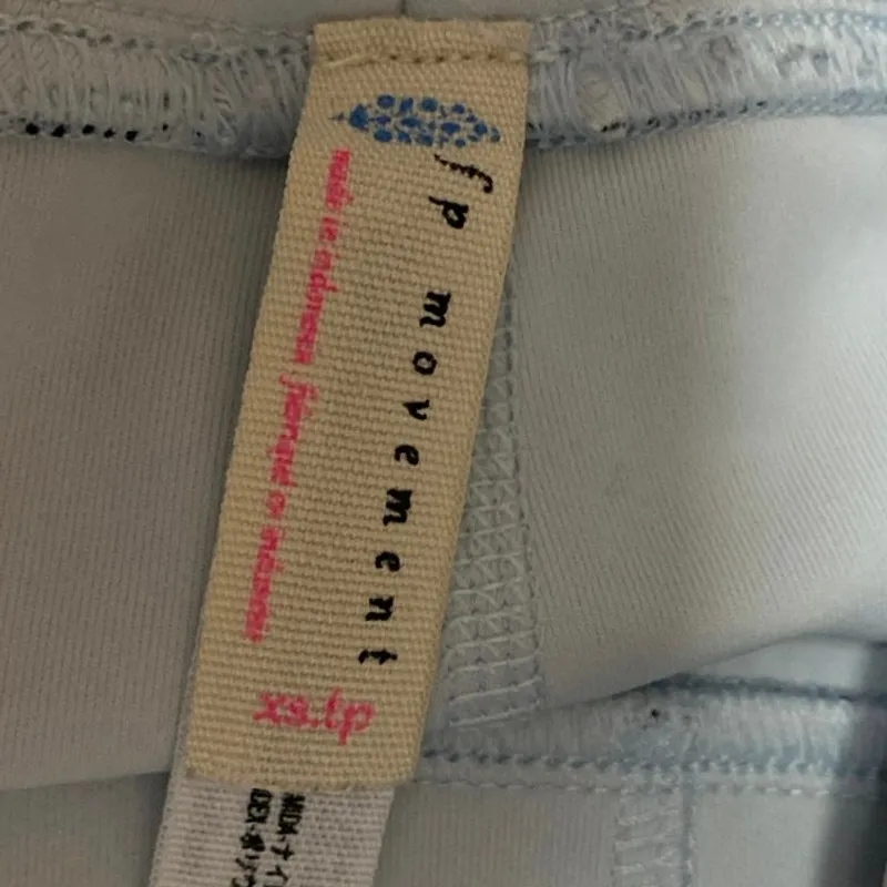 Free People Revelation Women's White Cutouts Mid Rise Yoga Leggings Pants Sz XS - Image 5