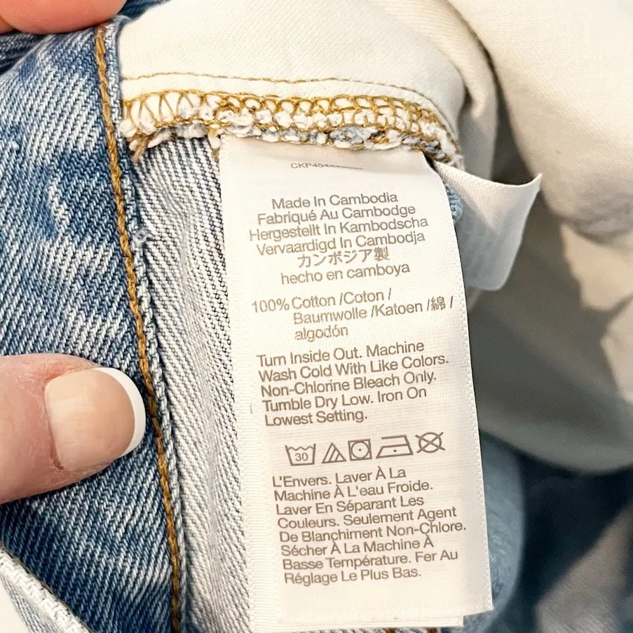 Madewell Relaxed Denim Shorts in Homecrest Wash Ripped Edition Blue 28 - Image 8