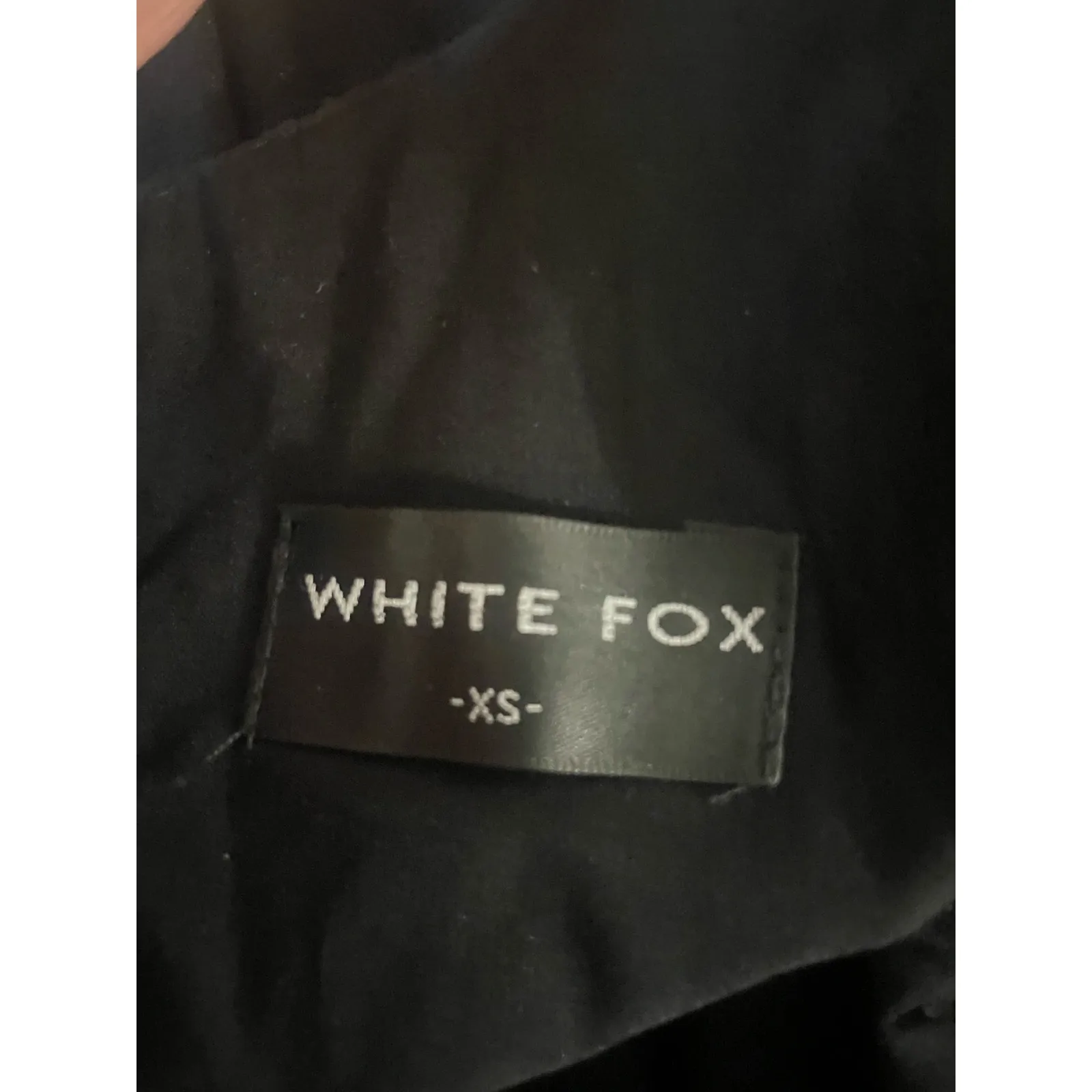 WHITE FOX Come Back Mini Dress w Rhinestones Size XS Black - Image 5