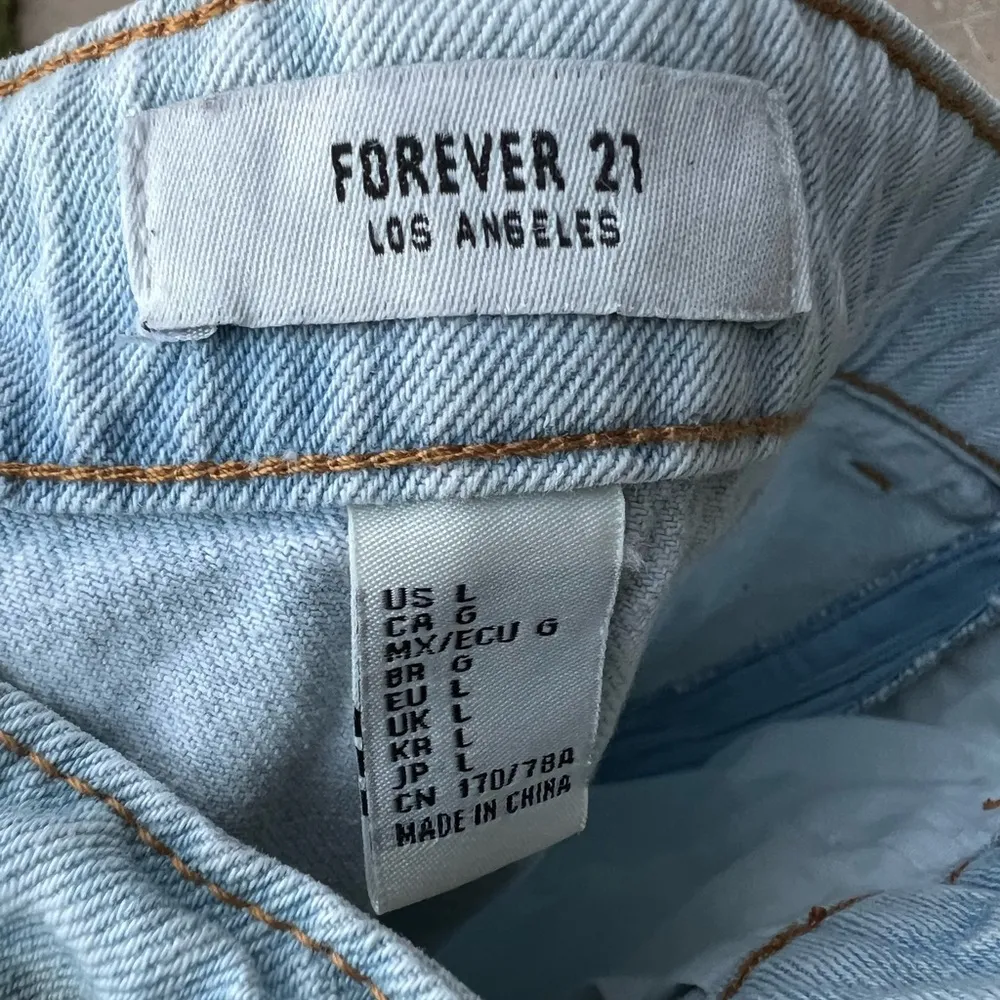 Forever 21 Light Wash Denim Skort with Tie - Image 4