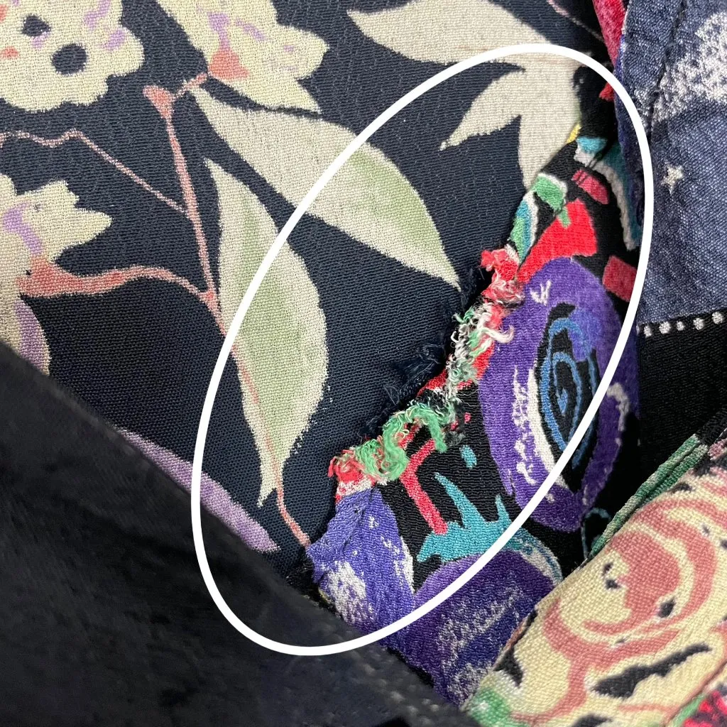 Vintage Patchwork Top Nomads of the Desert Black Art - Image 16