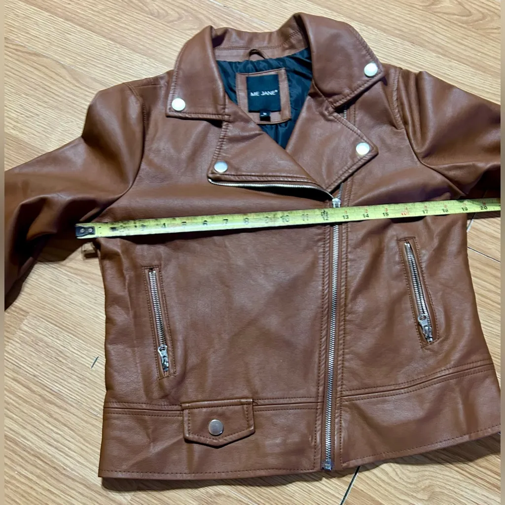 Me Jane faux Brown Leather Jacket. Womens medium - Image 8