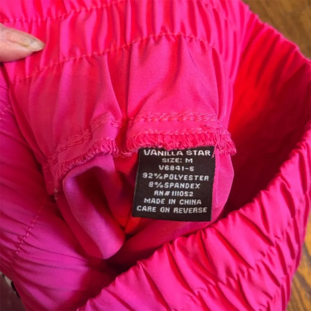 Vanilla Star Women's Athletic Skort M Hot Pink Elastic Waistband - Image 8