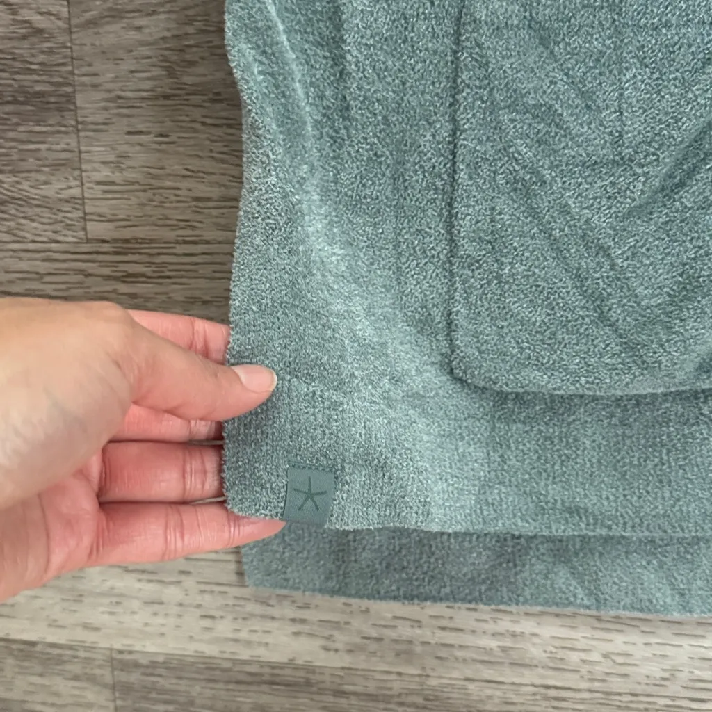 Barefoot Dreams Sage Hooded Zip-Up Cozychic Ultra Lite Hoodie Blue Spruce L/XL - Image 5