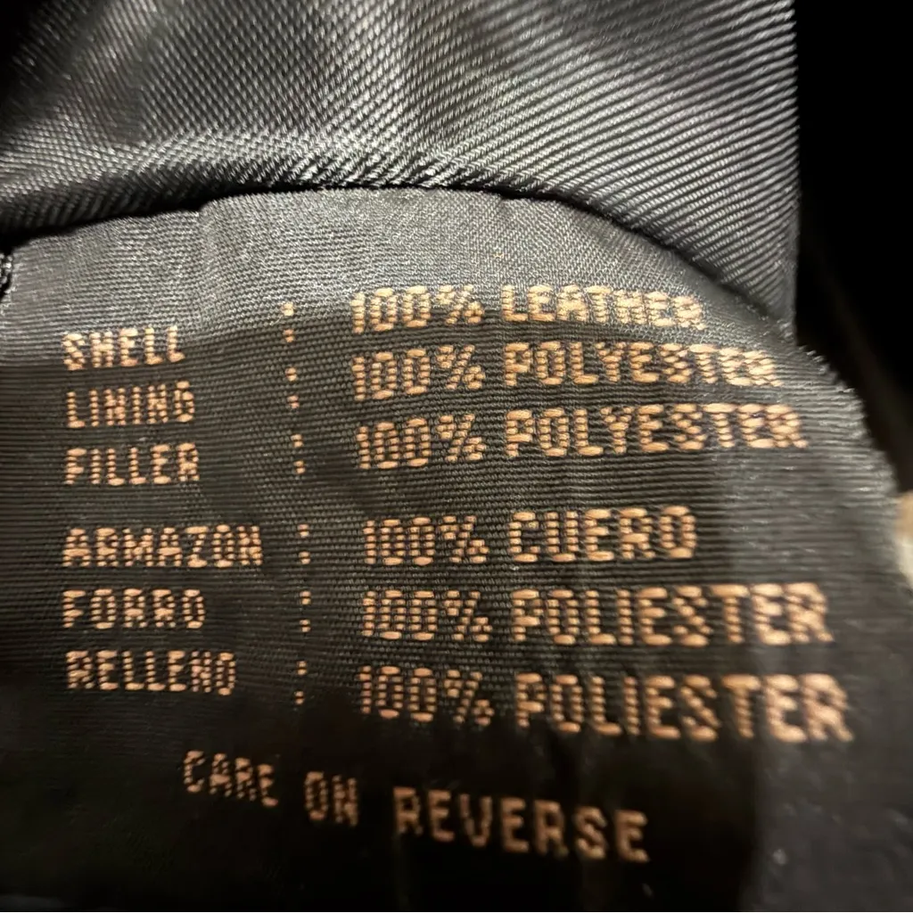 Siena Elegant Black Quilted Leather Jacket Vintage Size 16 - Image 10