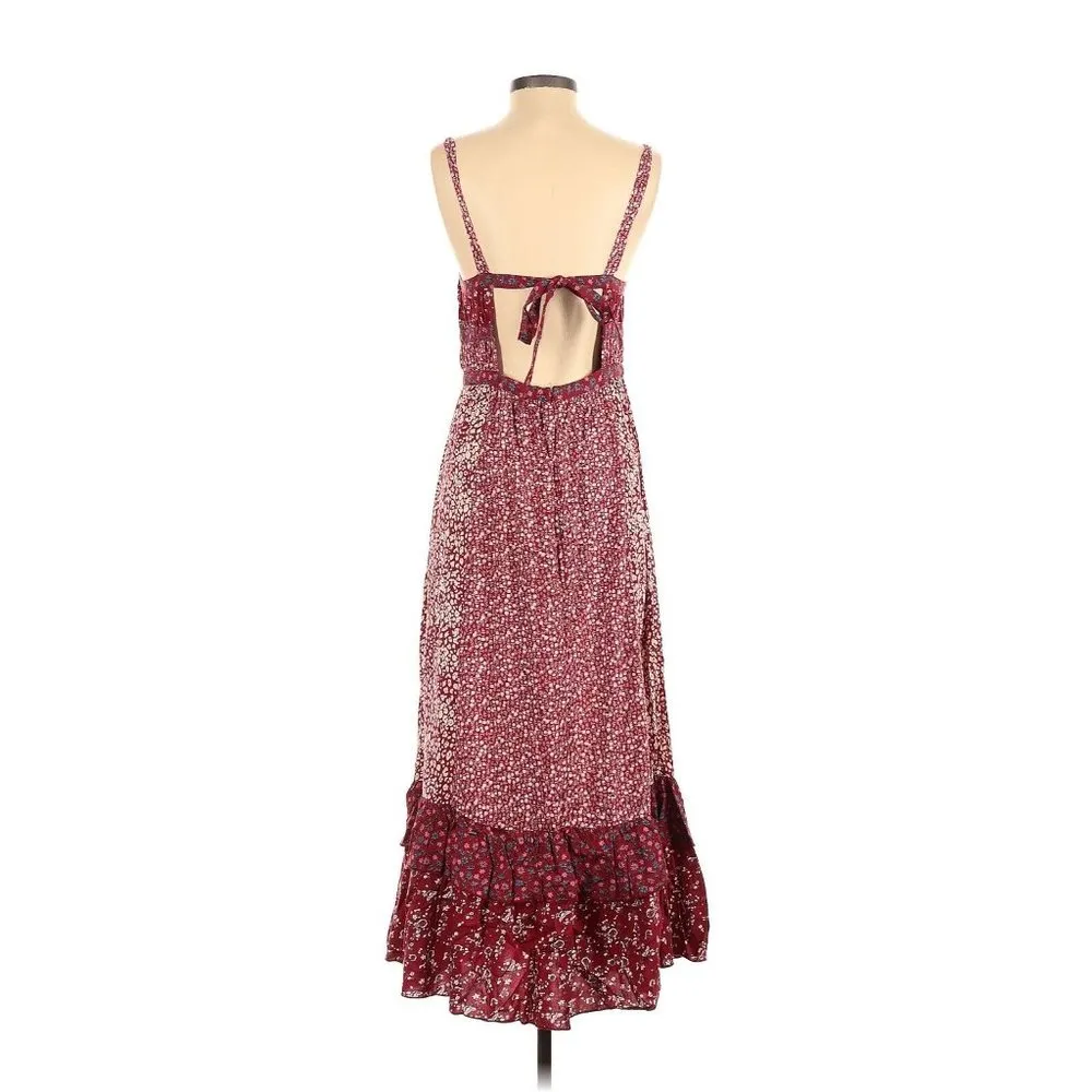 NWT Free People Yesica Maxi in Cherry Combo Floral Ditsy Ruffle Dress 4 $128 - Image 2