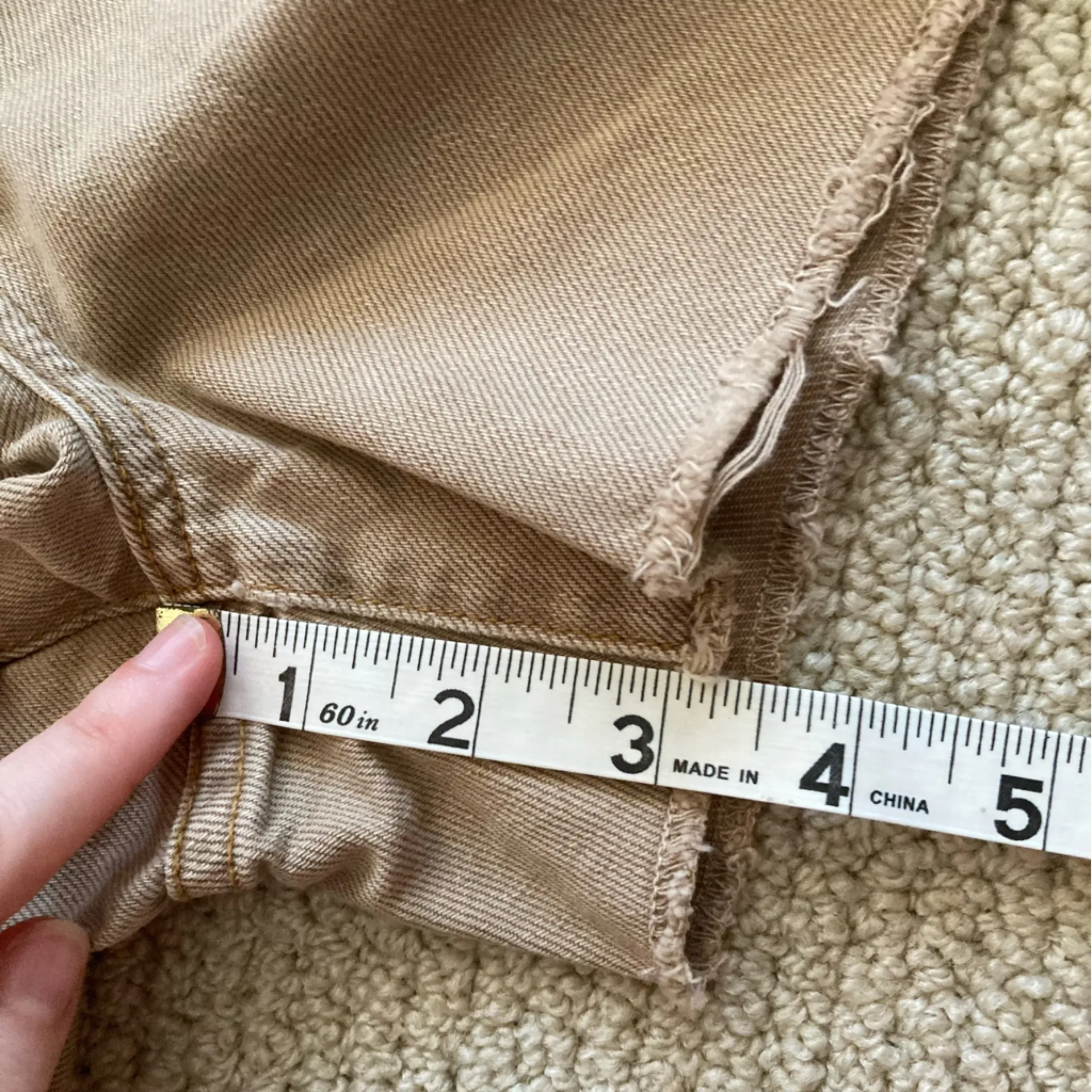 L’Agence Jean Shorts Bottoms Cutoff Hem Light Brown Size 25 Like New - Image 6