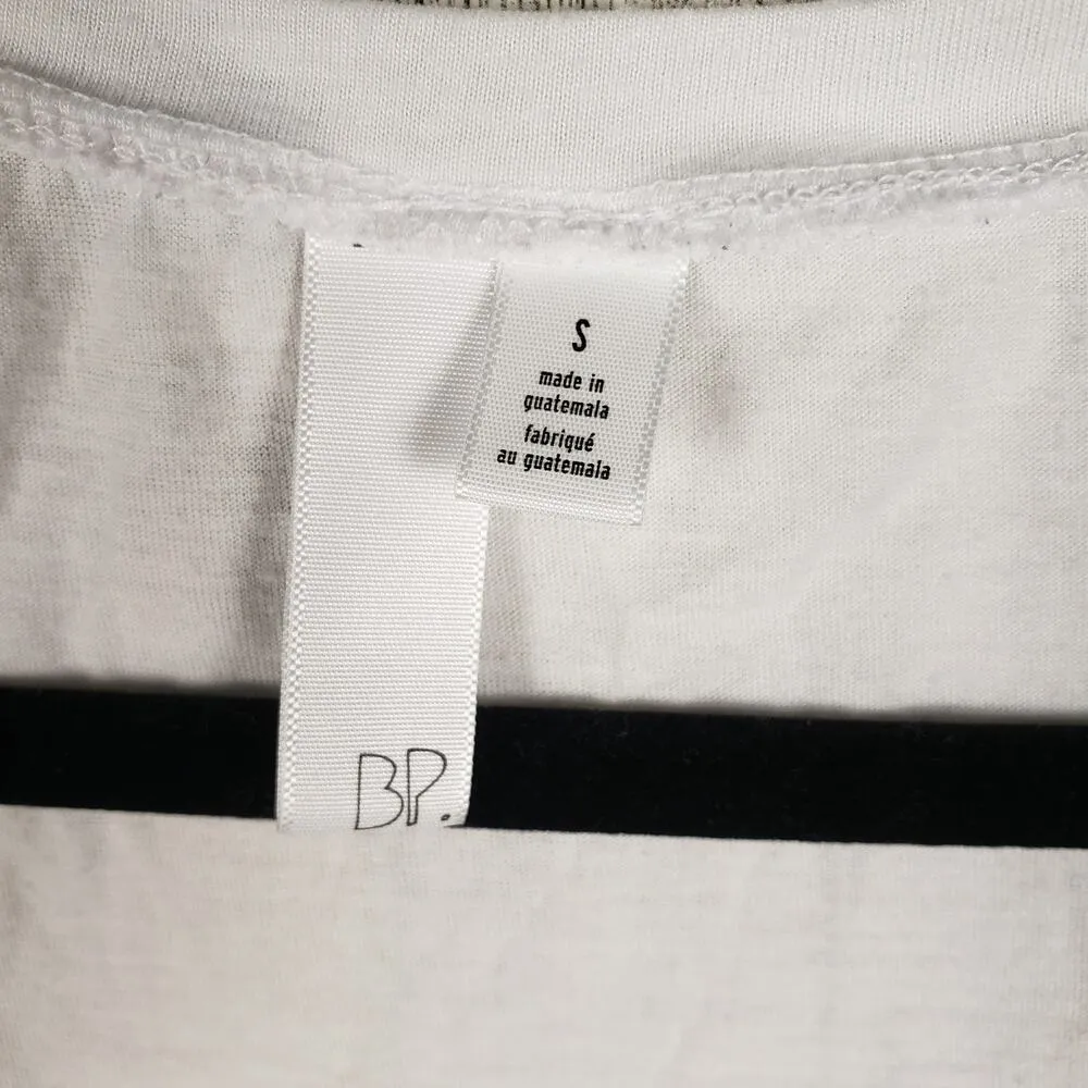 BP White Short Sleeve Scoop Neck Thin Lightweight T-Shirt Women's Size Small - Image 3