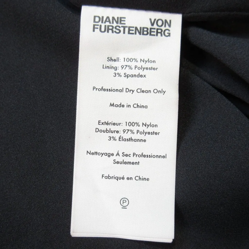 NWT Diane Von Furstenberg DVF Julian Two in Black L/S Lace Wrap Dress 0 $398 - Image 7