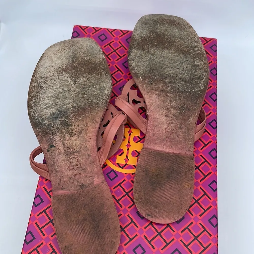 Tory Burch Tramonto Pinkish Miller square toe knotted thong sandals 7 - Image 5