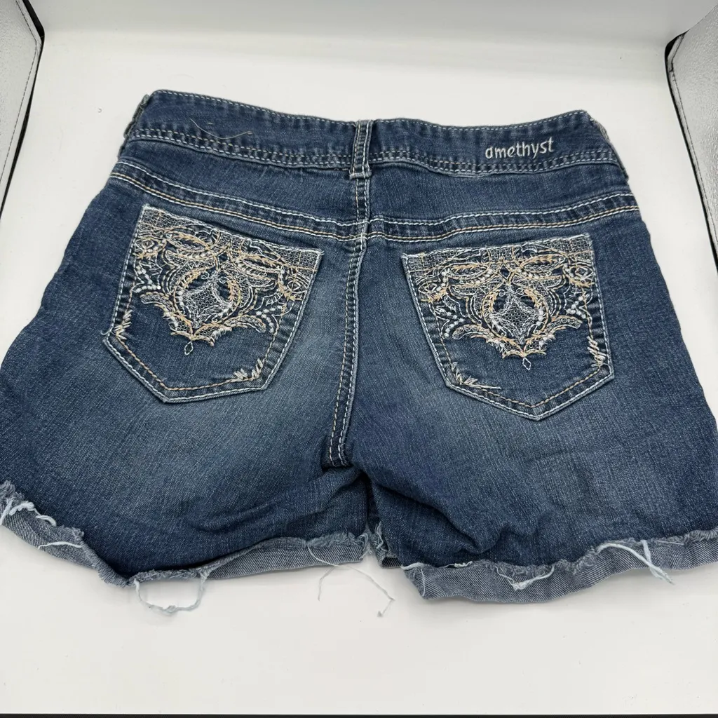 Amethyst Jeans Indigo Denim Shorts Size 3 - Image 2