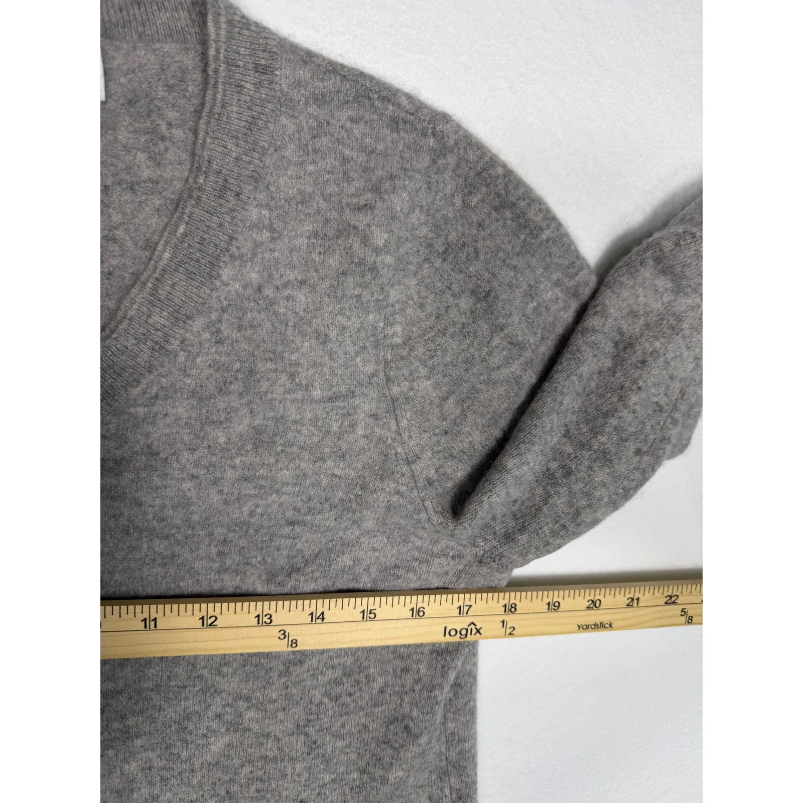 MAGASCHONI Womens Grey 100% Cashmere V Neck Sweater XL - Image 4