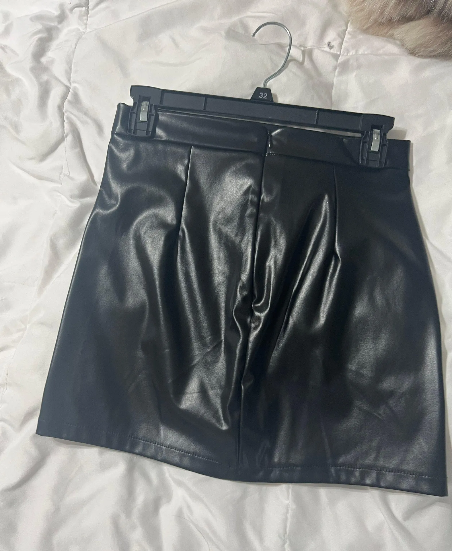 Faux Leather Slit Skirt - Image 5
