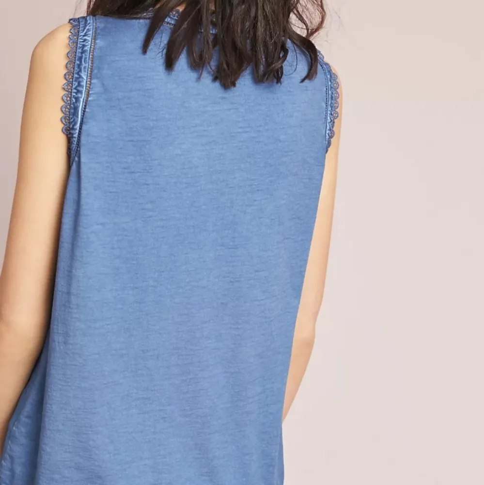 Anthropologie James Caviello Amie Ruffle Lace Mixed Media Blouse Size Small - Image 3