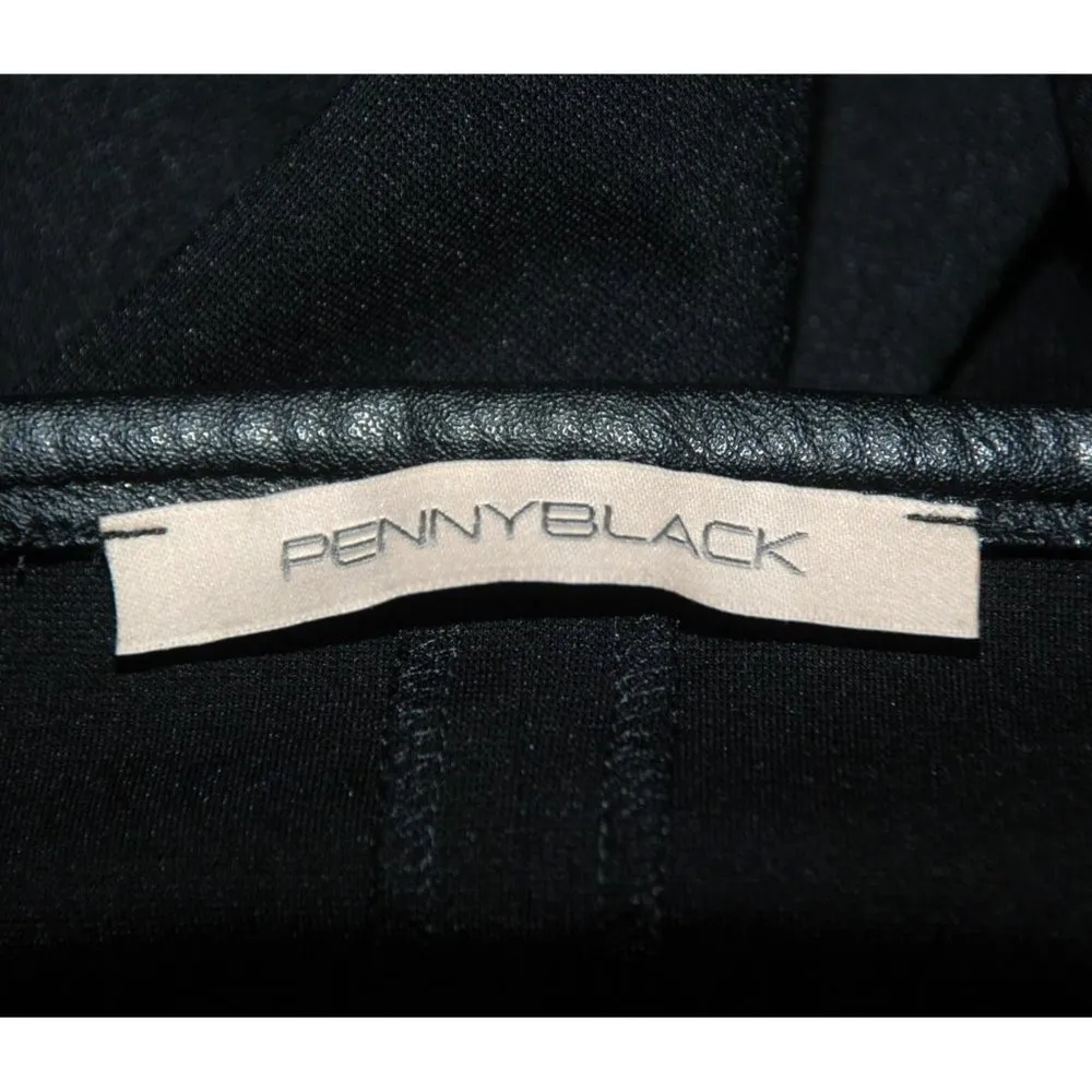 Max Mara Penny Black Midi Shift Dress Black White Size 14 Career Classic FLAWED - Image 8