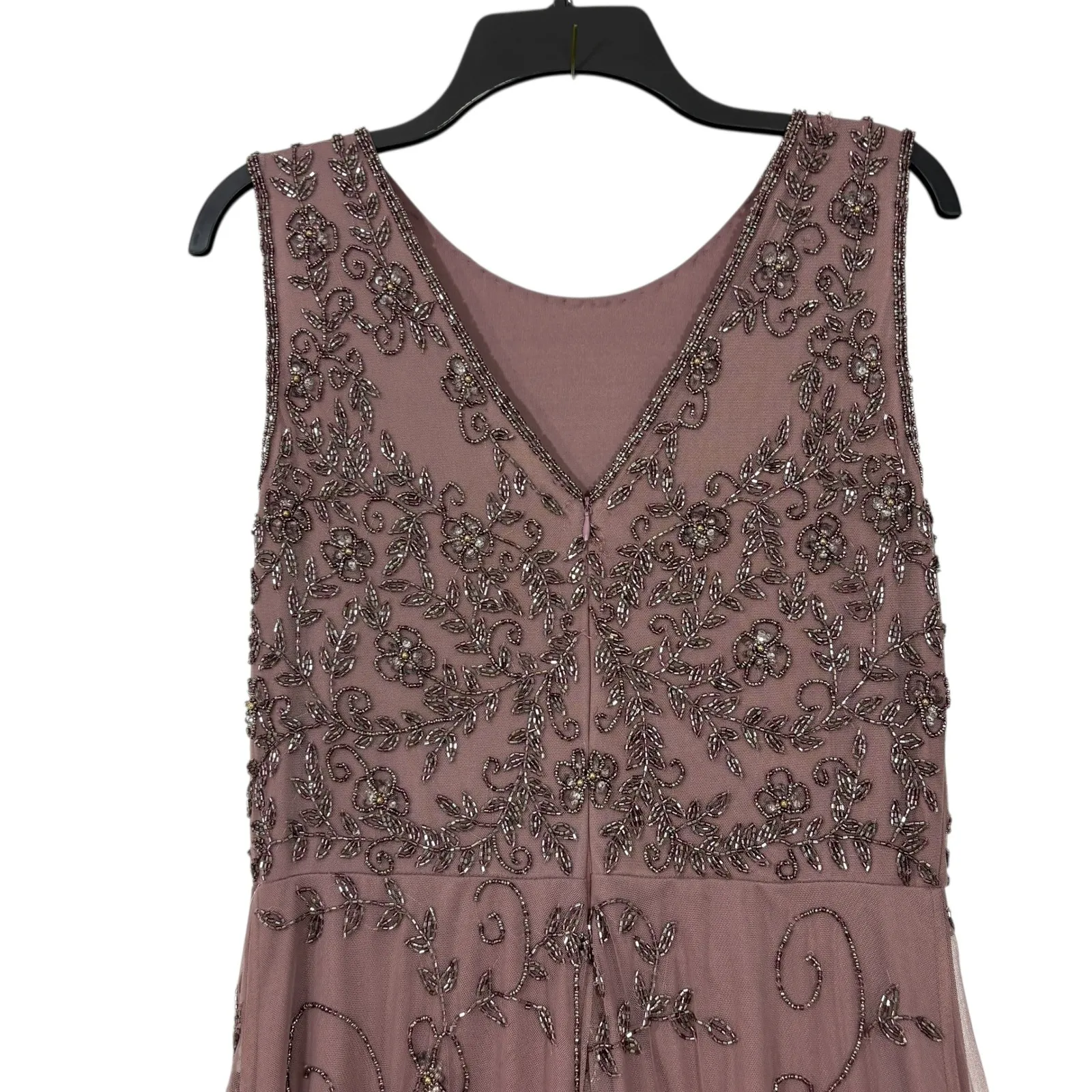 Pisarro Nights Beaded Jacket + Dress Mauve Size 6 S Purple - Image 11