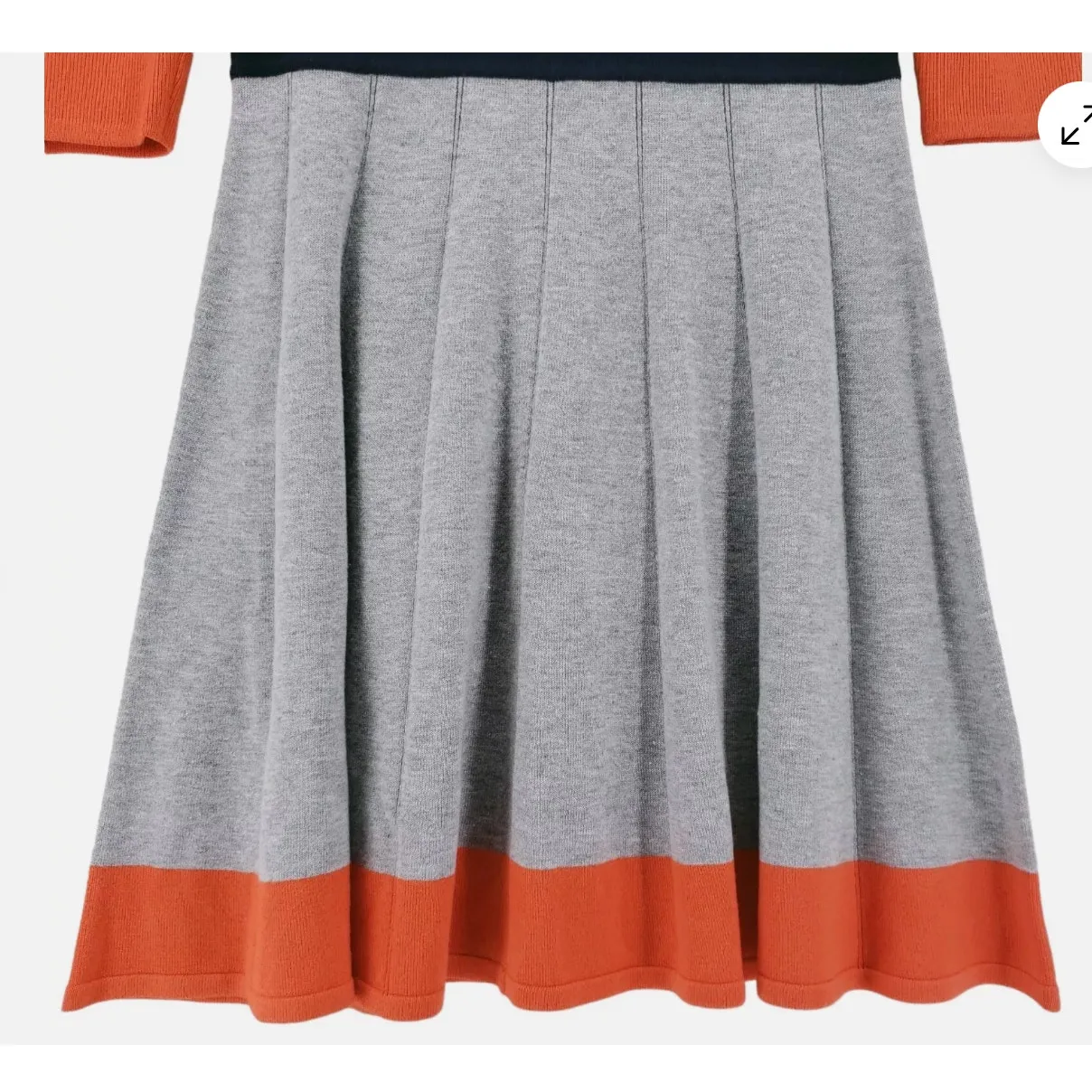 ELIZA J Women's Sweater Dress MEDIUM Colorblock Fit & Flare Navy Blue Grey - Image 5