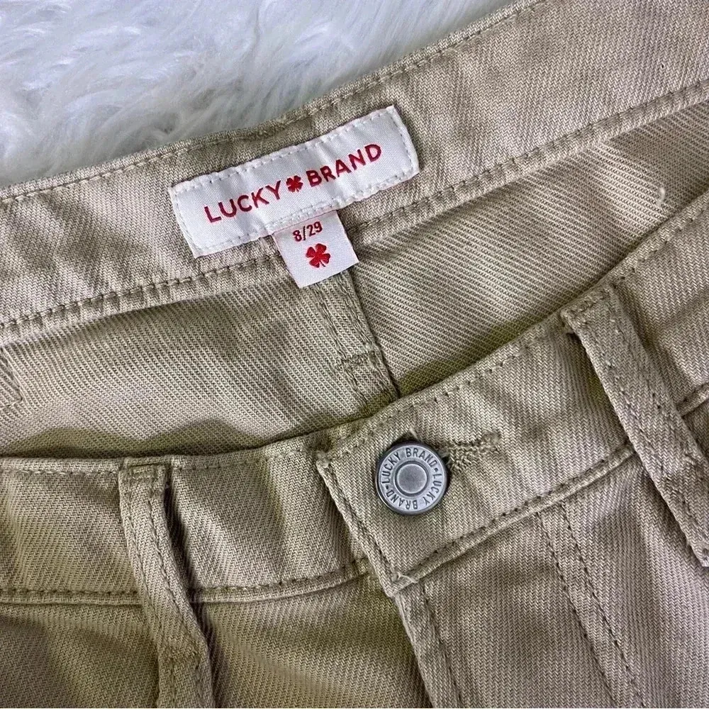 Lucky Brand Khaki 90's Loose High Rise Straight Jeans Size 8 / 29 - Image 3