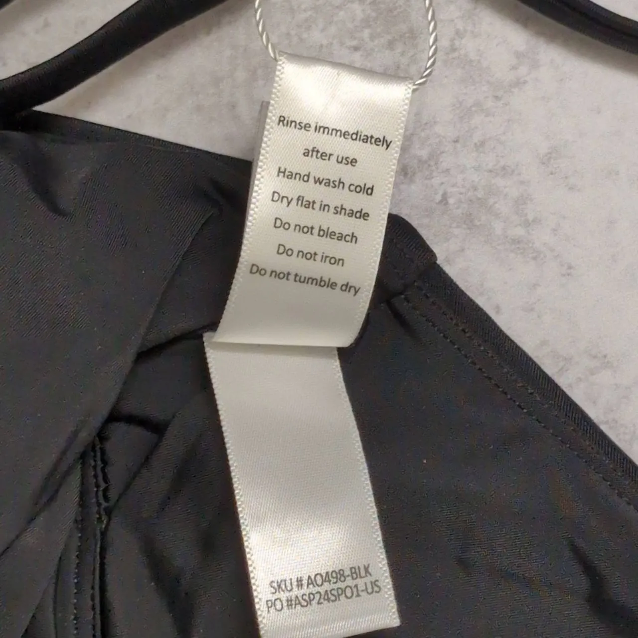 NWT Andie Lanikai Black V-Neck Spaghetti Straps One Piece Swimsuit Medium Tall - Image 7