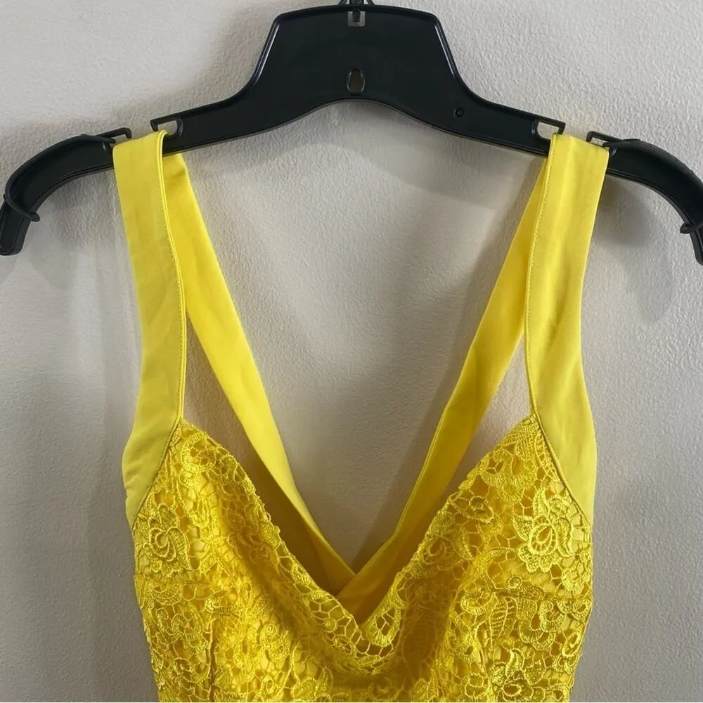 Paper Dolls | Yellow Lace Special Occasion Dress Size 10 - Image 10
