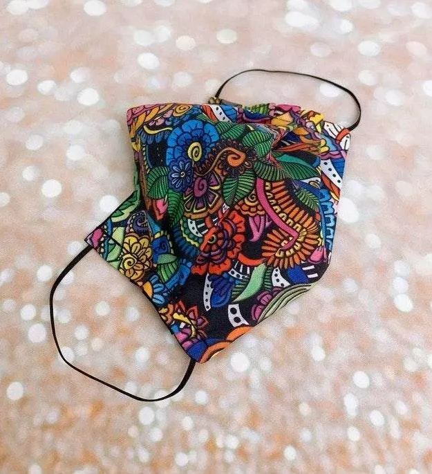 Colorful Street Graffiti Premium Cotton Face Mask Multiple - Image 2