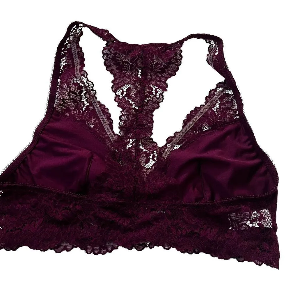 Maidenform Maroon Lace Wireless No Pads Bralette Women Size Medium NWT | 10-17 - Image 2