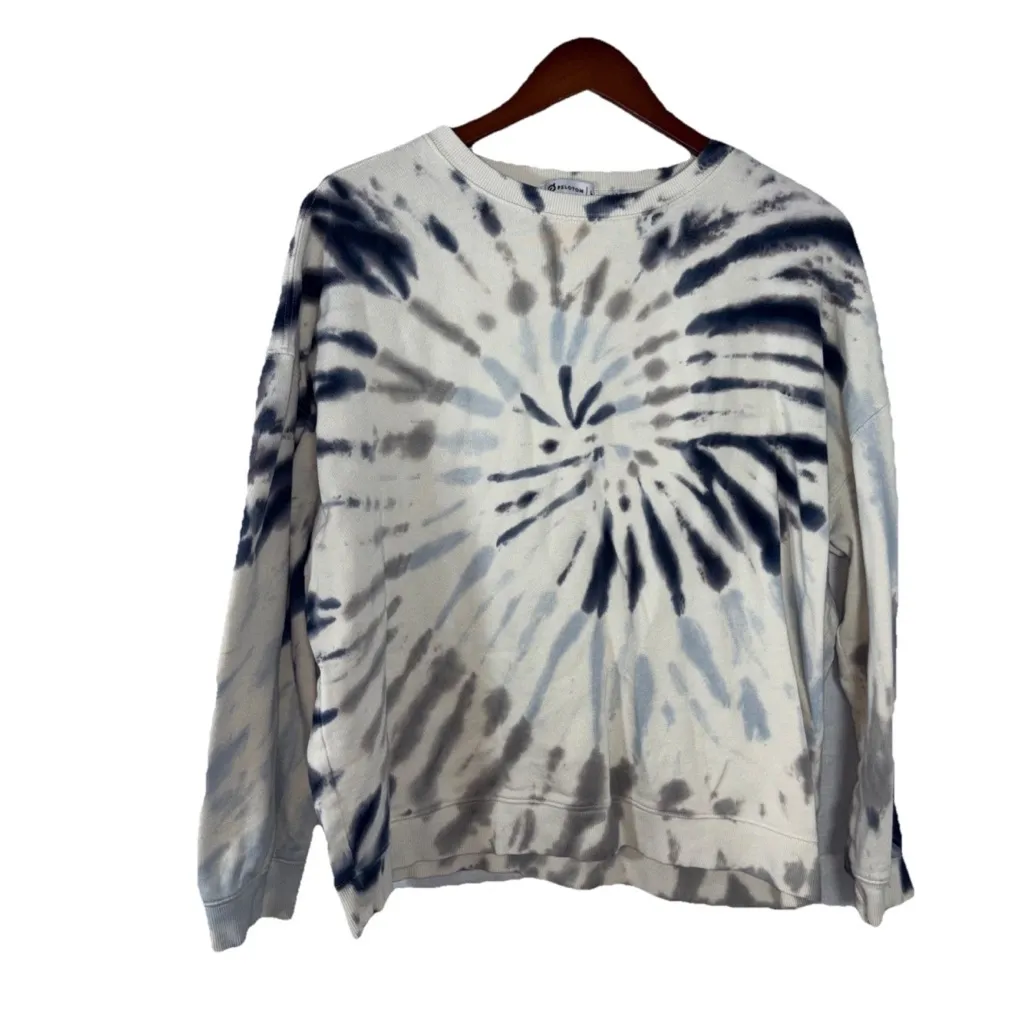 Peloton Sweatshirt Blue Tie Dye Large Pullover Crewneck Shirt Warmup Gear - Image 2