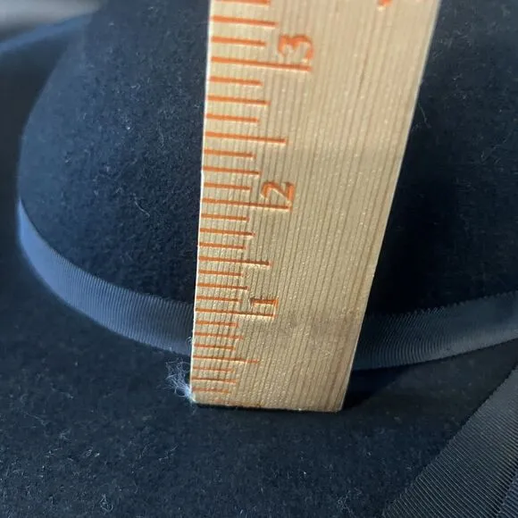 Vintage Doeskin Hat‎ Black Wool Felt Hat Made USA Geo Bellman Fedora - Image 7