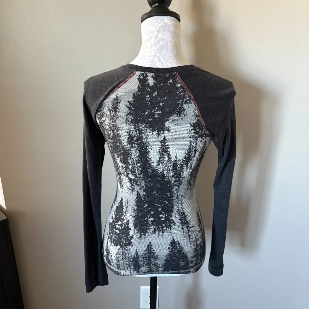 Smartwool Womens Merino 250 Thermal Long Sleeve Wool Forest Pattern Xsmall - Image 4