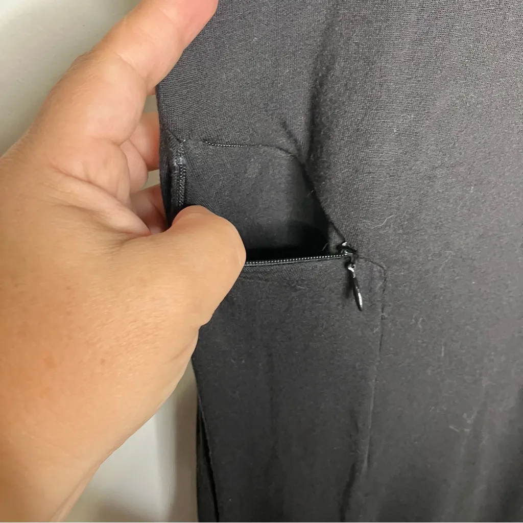 Betabrand black long sleeve pocket dress casual‎ minimalist women’s size XL - Image 7