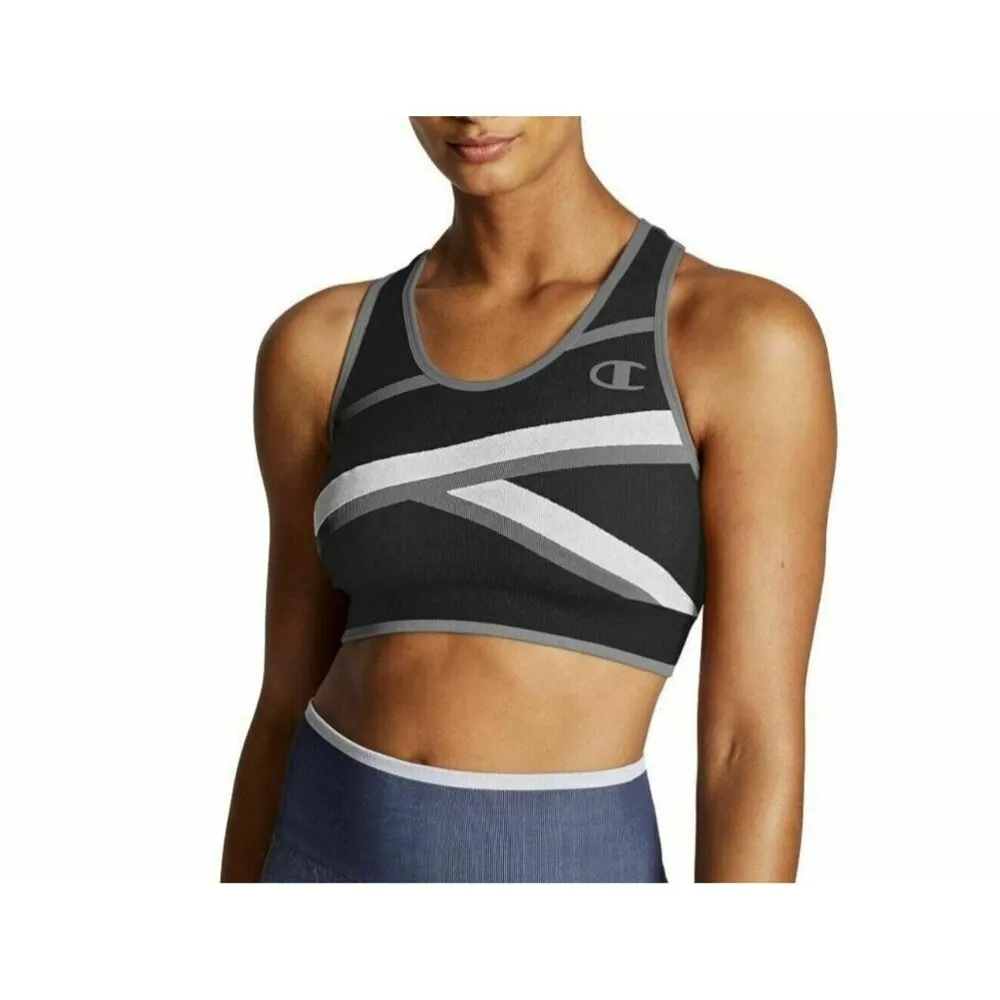 CHAMPION Colorblocked Racerback Compression Padded Sports Bra NWT S - Image 11