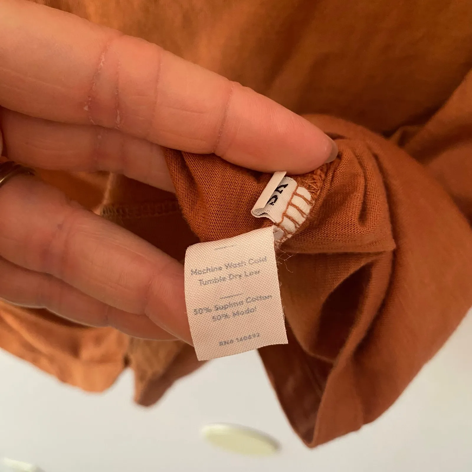 Marine Layer Burnt Orange Crewneck Tee Cotton Lightweight Casual Women's size XS - Image 8