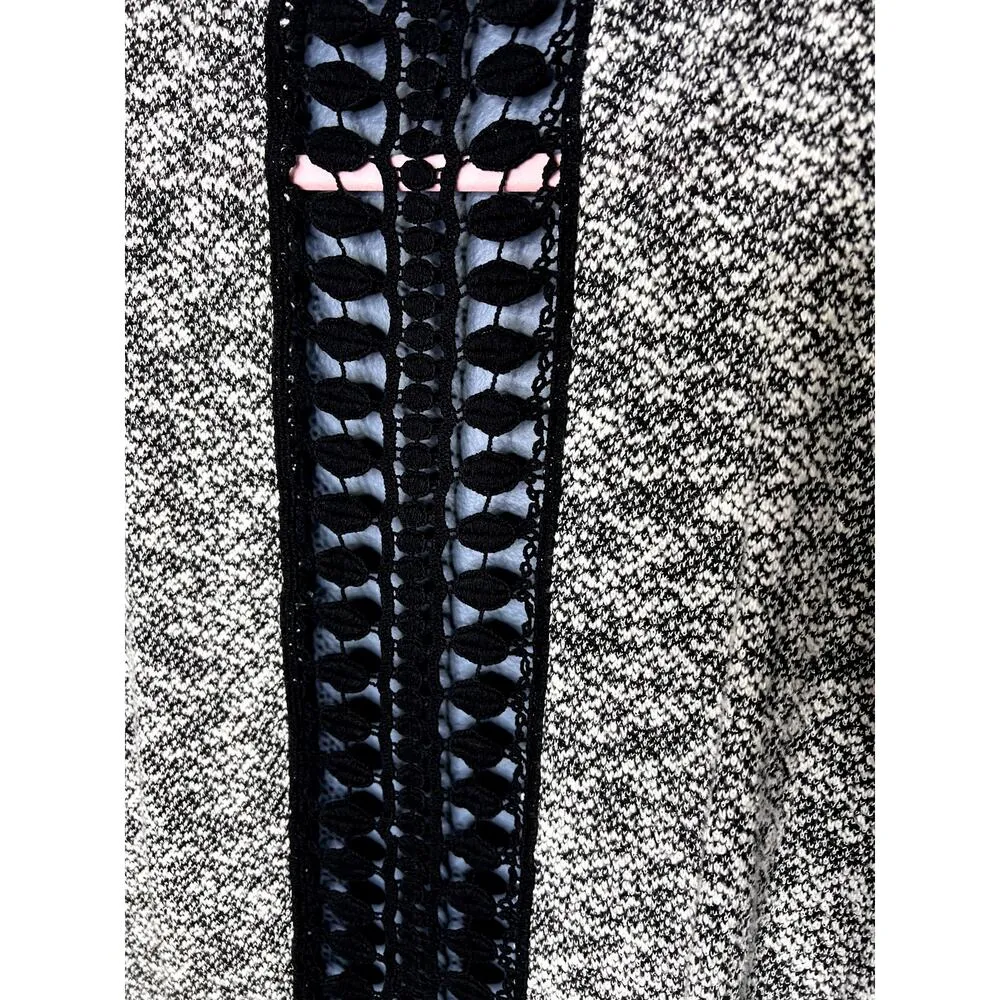 Vintage 2000s Womens Open Cardigan Size Small/Medium Y2K Crochet Whimsigoth Gray - Image 2