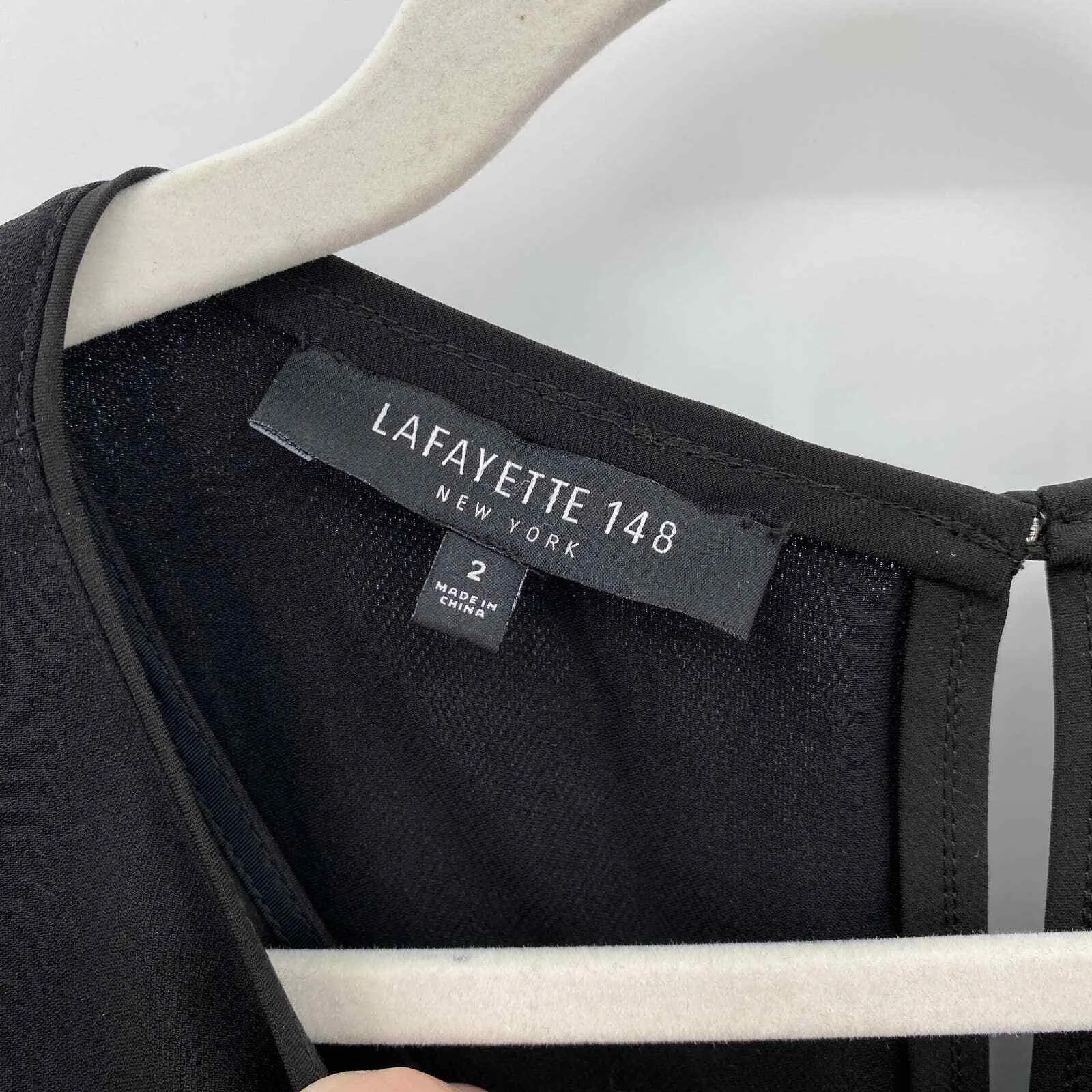 Lafayette 148 Minimalist Capsule Dress Womens 2 Black Acetate Polyester - Image 7