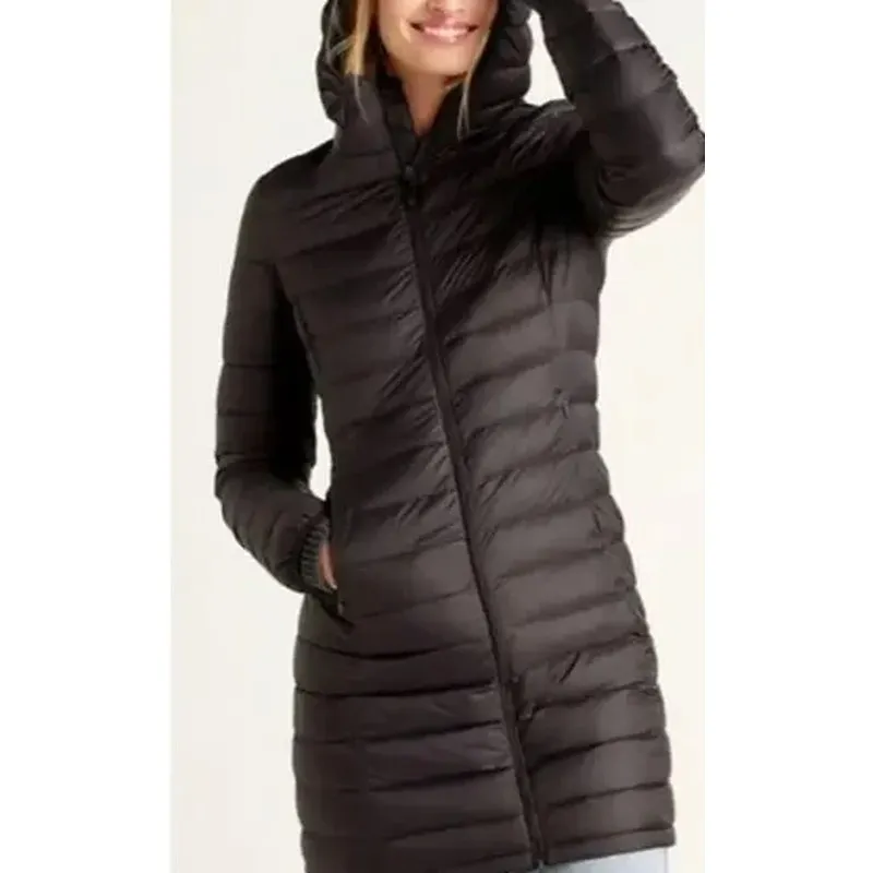 Quince Lightweight Down Long Puffer Jacket Black Size XS - Image 2