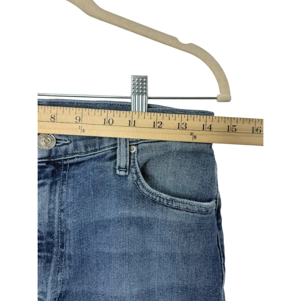 Hudson Remi Jeans Women 28 Blue Distressed Raw Hem High Rise Straight Crop - Image 4