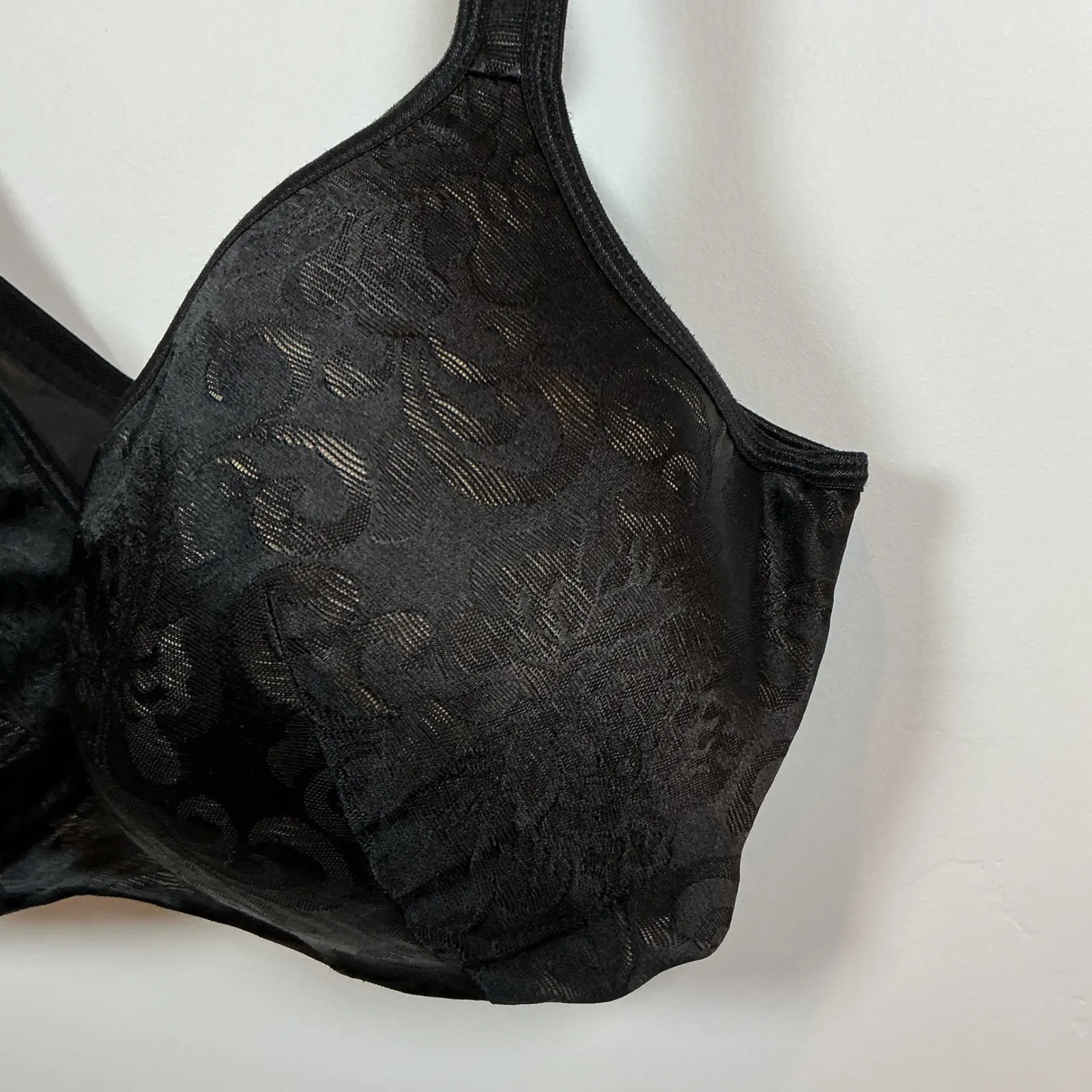 Curvy Kate Black Floral Jacquard Full Coverage Comfort Bra Plus Size 40D - Image 2