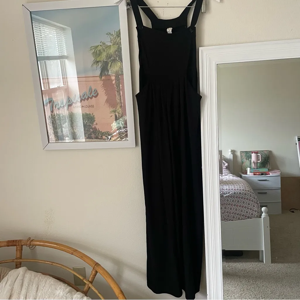 Halara  Adjustable Strap Plicated Waffle Overalls Jumpsuit - Image 4