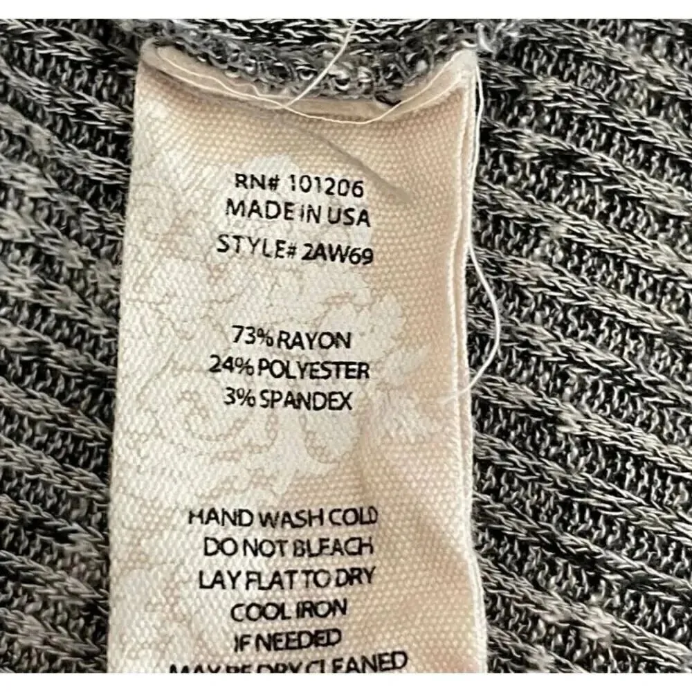 Soft Surroundings Long  Oversized Heather Gray Open Front Pockets SZ L - Image 9